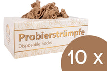 Lade das Bild in den Galerie-Viewer, SUN STEPS Probierstrümpfe PROBIERSOCKEN Probiersöckchen 10 x 144 Stück BEIGE