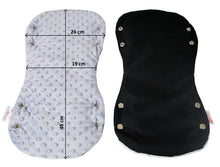 Lade das Bild in den Galerie-Viewer, BABYLUX MUFF Handmuff Minky/Wolle Handwärmer - Kinderwagen Buggy Handschuh 2 Stk