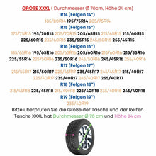 Lade das Bild in den Galerie-Viewer, REIFENTASCHE Reifenabdeckung 4 Stück Set Tragegriff f. Winterreifen Sommerreifen