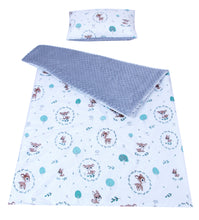 Lade das Bild in den Galerie-Viewer, BABYLUX Kuscheldecke 100 x 150 cm Decke Babydecke Kissen Kinderdecke MINKY XXL

