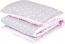 Lade das Bild in den Galerie-Viewer, BABYLUX Kuscheldecke 100 x 150 cm Decke Babydecke Kissen Kinderdecke MINKY XXL
