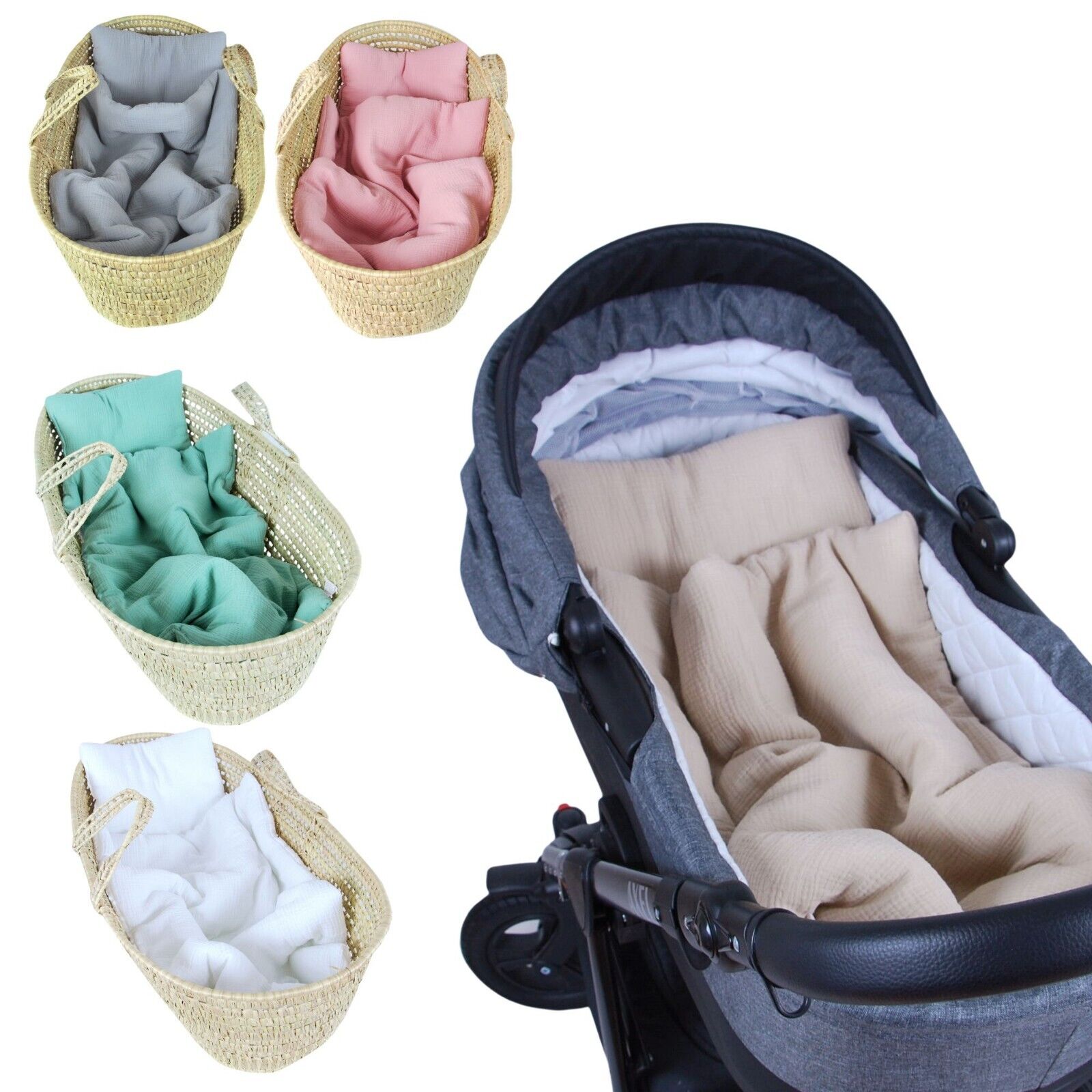 BabyLux Babydecke MUSSELIN Kinderwagen Decke 75x60cm Kuscheldecke  Stubenwagen